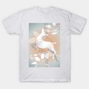 Deer Abstract Sketch Poster T-Shirt